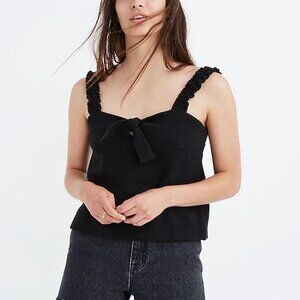 Madewell Tie-Front Tank Top Red Medium